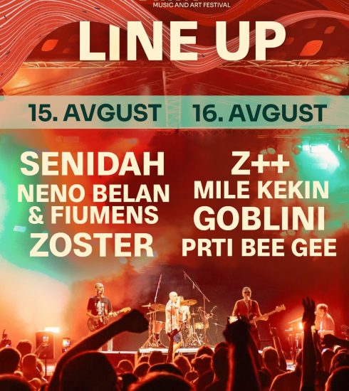 Poster za line up na Art Front festivalu 2025. godine u Sremskoj Mitrovici