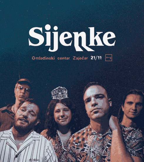Poster za najavu koncerta Sijenke u Omladinskom centru u Zaječaru